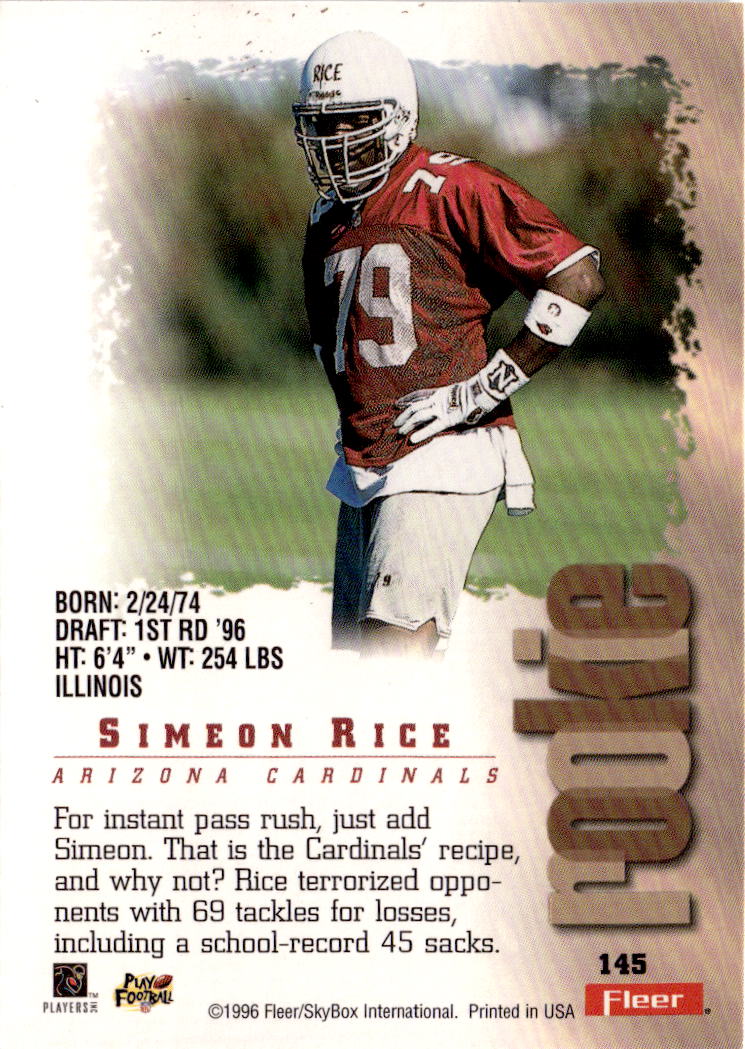 1996 Fleer Metal #145 Simeon Rice