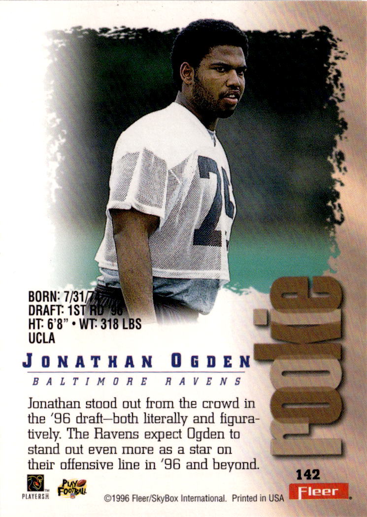 1996 Fleer Metal #142 Jonathan Ogden