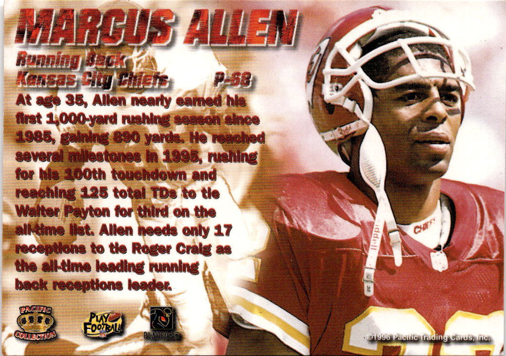 1996 Pacific Dynagon #P-68 Marcus Allen