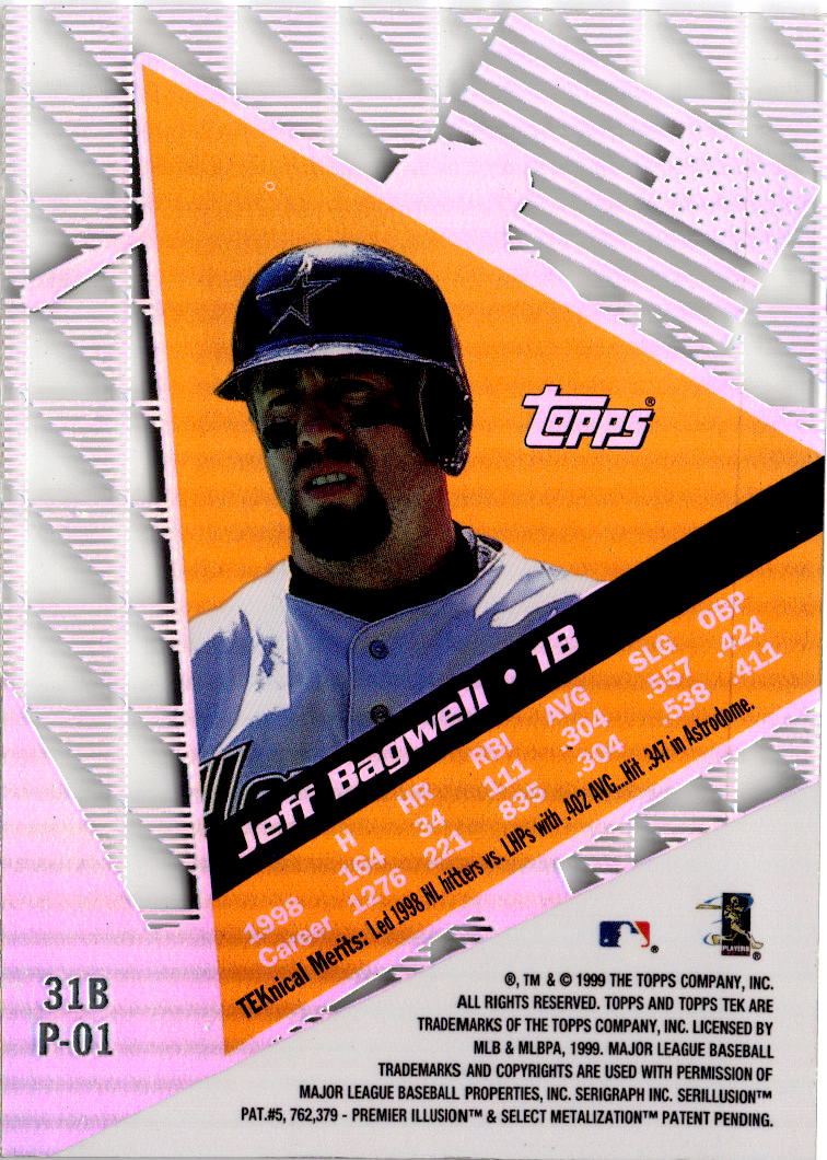 1999 Topps Tek #31B Jeff Bagwell Pattern 05