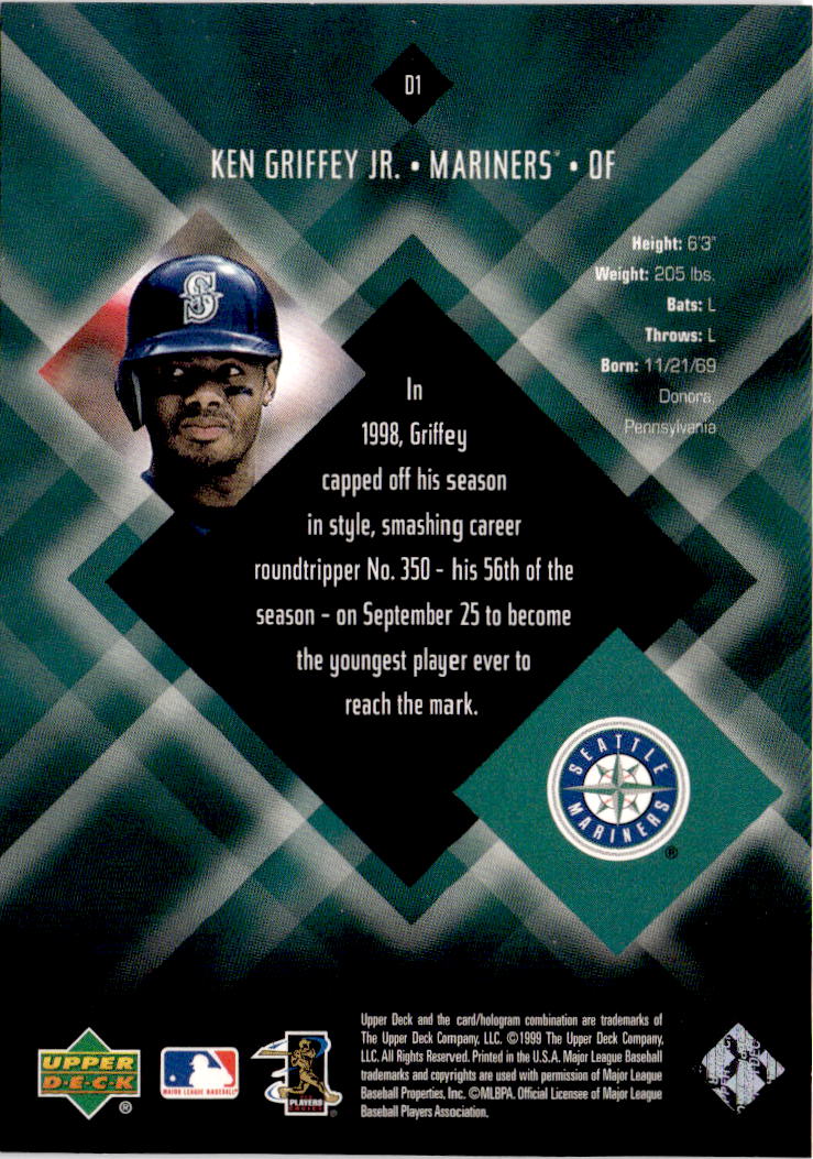 2000 Upper Deck Black Diamond #D1 Ken Griffey Jr. Diamonation