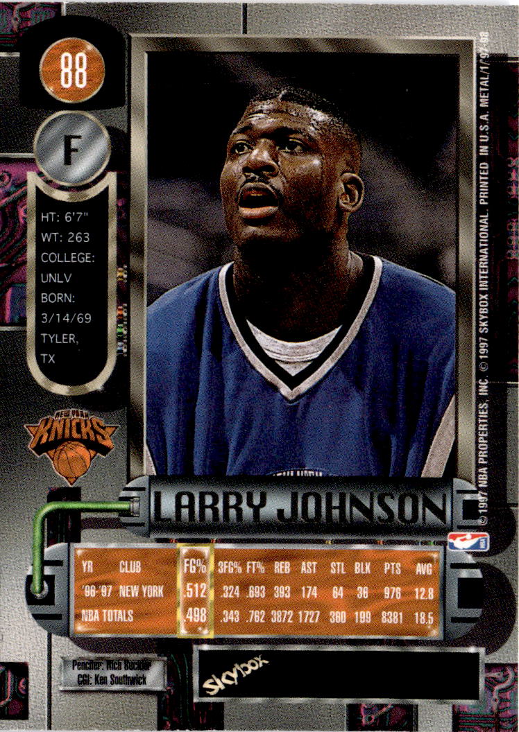 1997-98 Metal Universe #88 Larry Johnson