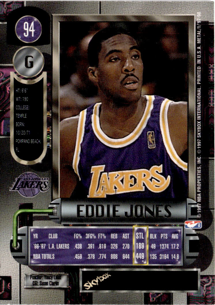 1997-98 Metal Universe #94 Eddie Jones
