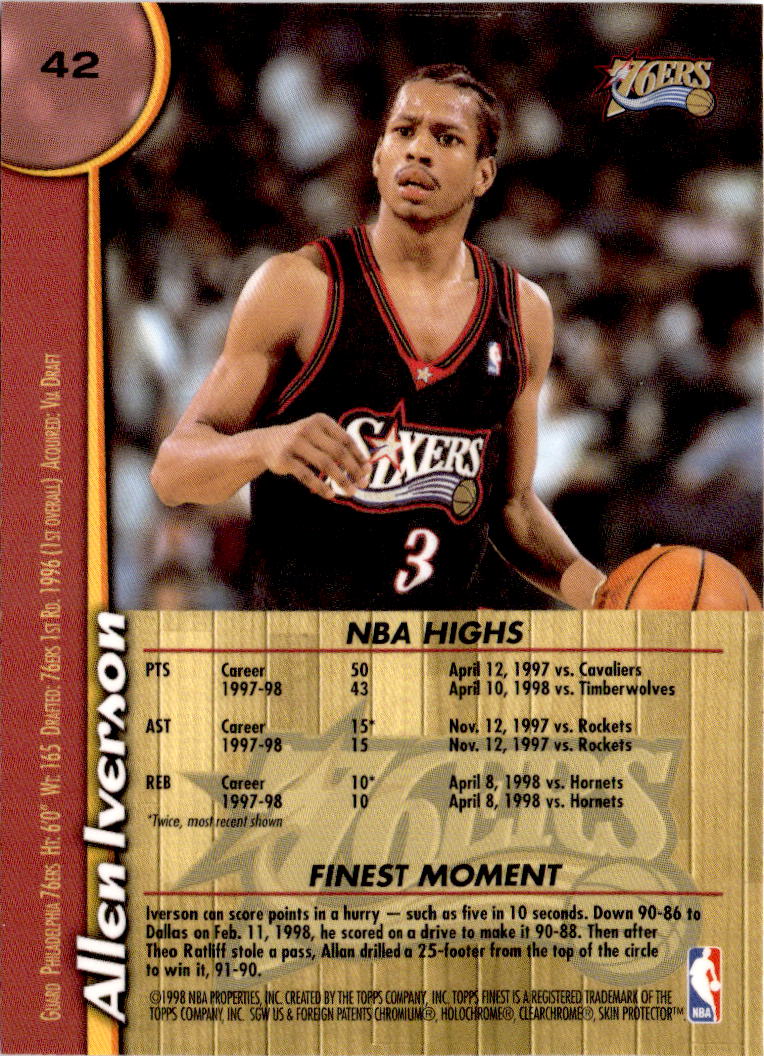 1998-99 Finest #42 Allen Iverson