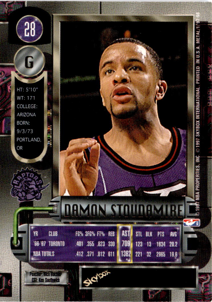 1997-98 Metal Universe #28 Damon Stoudamire