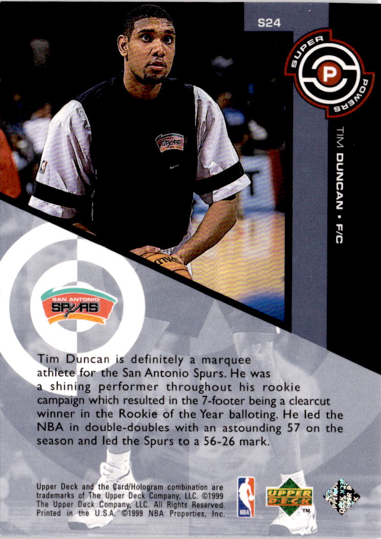 1998-99 Upper Deck #S24 Tim Duncan Super Powers