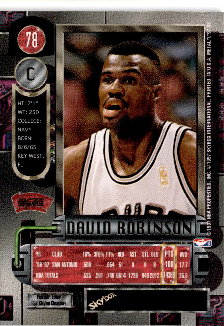 1997-98 Metal Universe #78 David Robinson