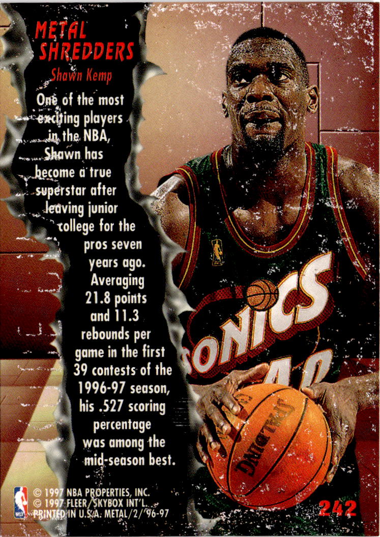 1996-97 Metal #242 Shawn Kemp