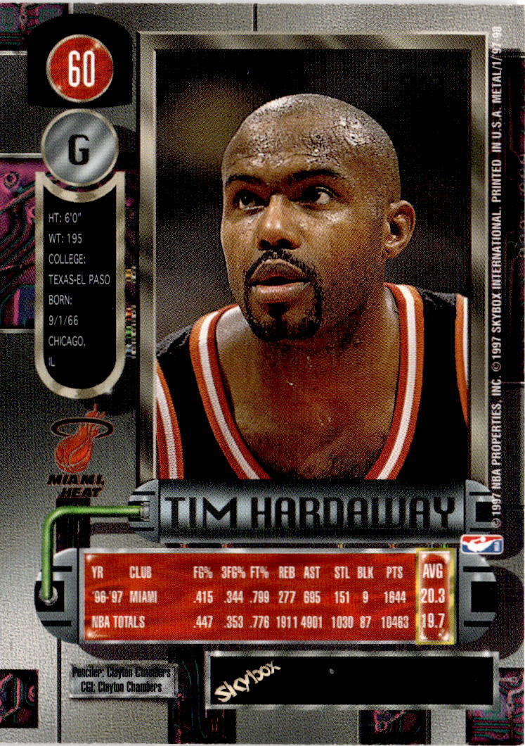 1997-98 Metal Universe #60 Tim Hardaway