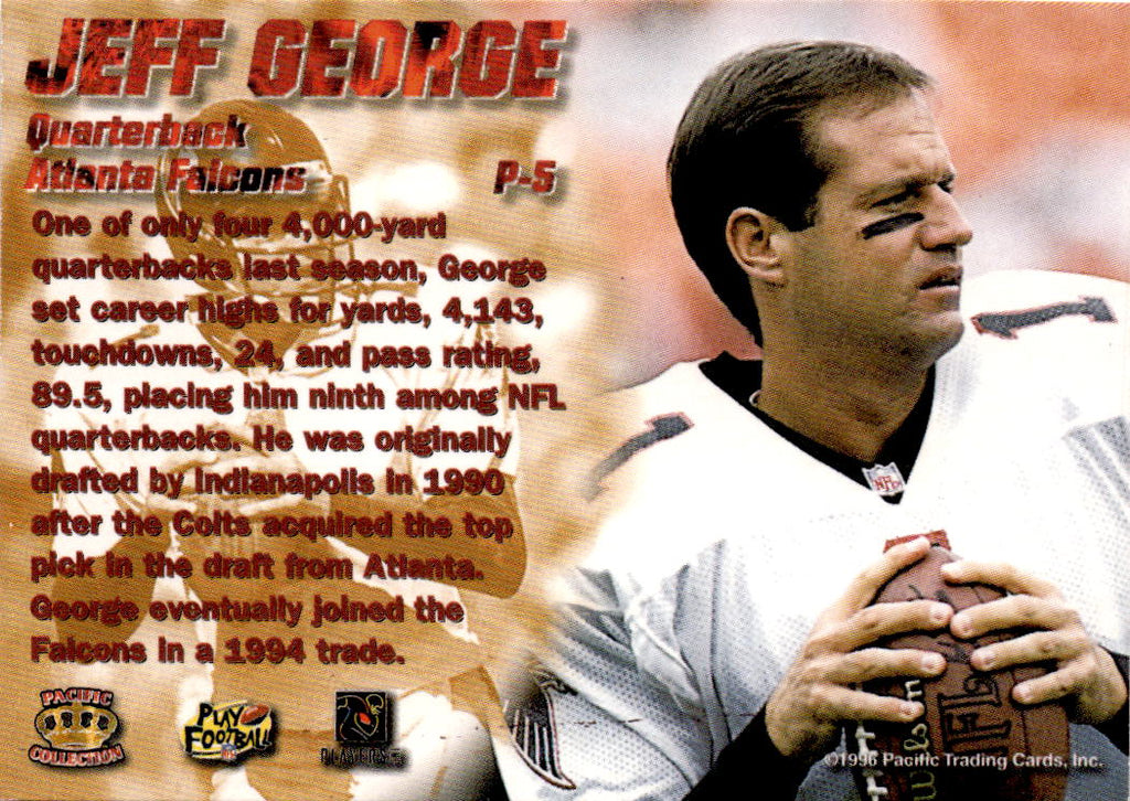 1996 Pacific Dynagon #P-5 Jeff George