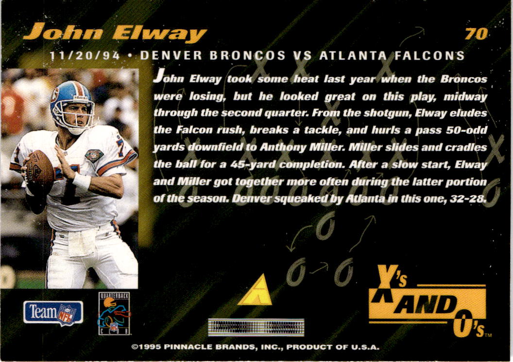 1995 Pinnacle Club Collection #70 John Elway