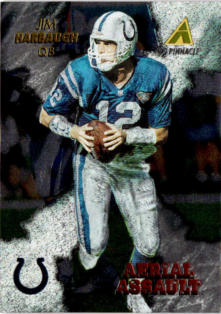 1995 Pinnacle Club Collection #AA13 Jim Harbaugh Aerial Assault