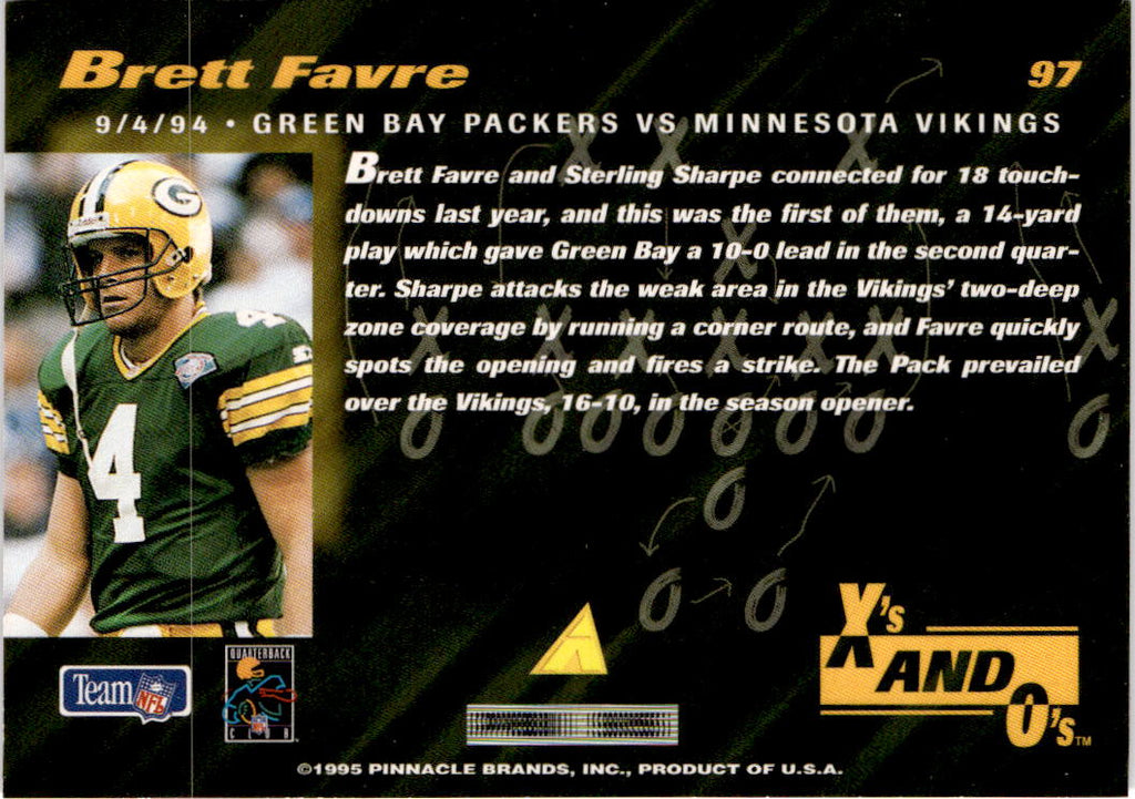 1995 Pinnacle Club Collection #97 Brett Favre