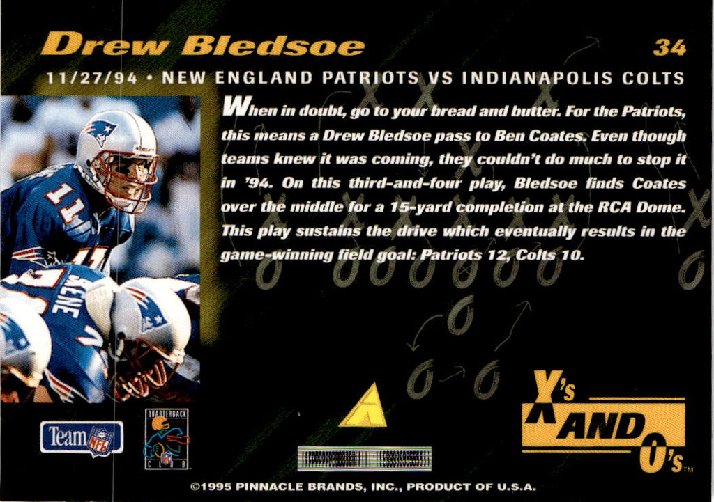 1995 Pinnacle Club Collection #34 Drew Bledsoe
