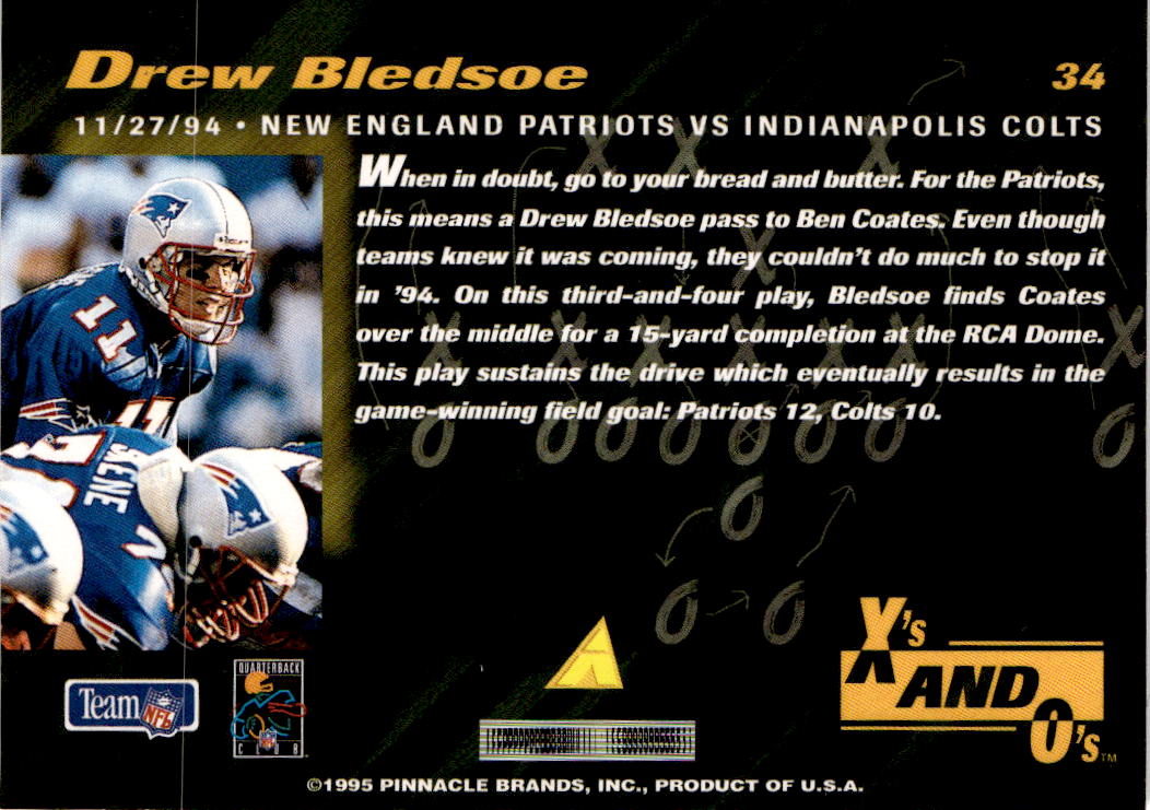 1995 Pinnacle Club Collection #34 Drew Bledsoe