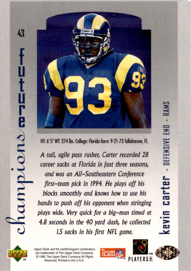 1995 SP Championship #43 Kevin Carter