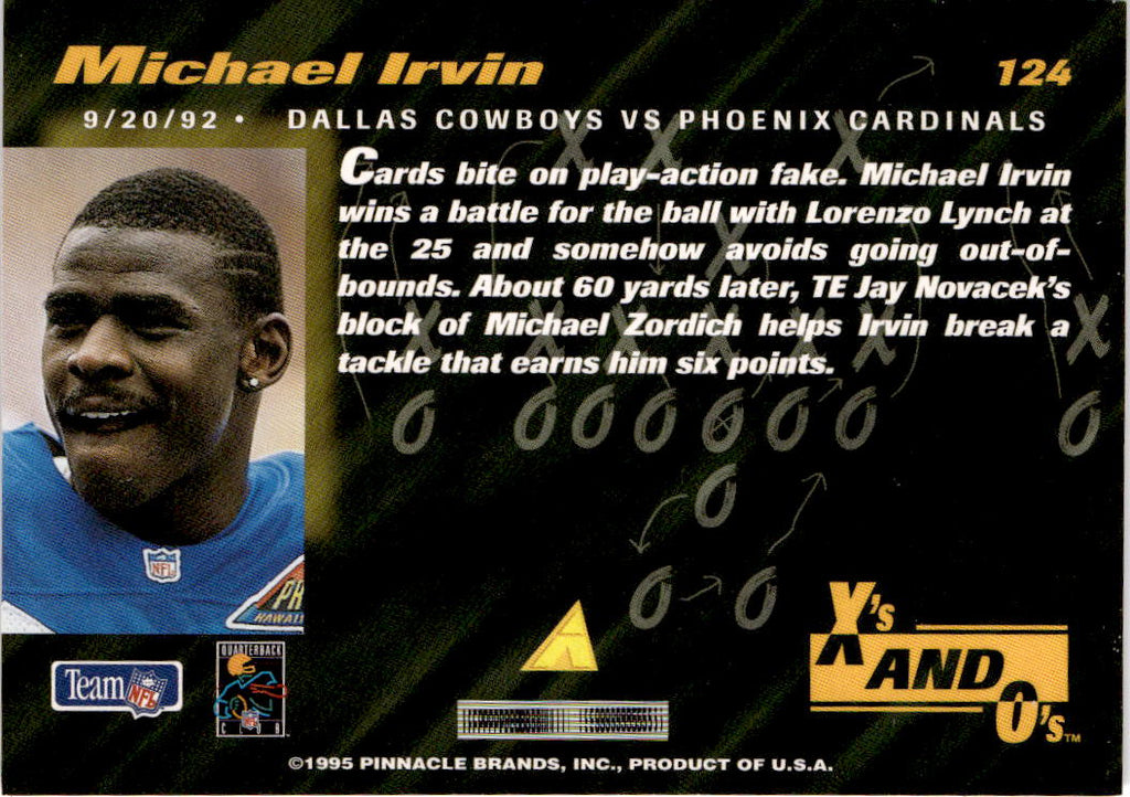 1995 Pinnacle Club Collection #124 Michael Irvin