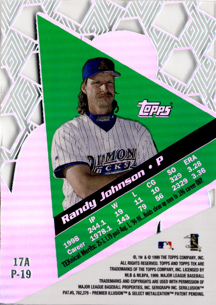1999 Topps Tek #17A Randy Johnson Pattern 23