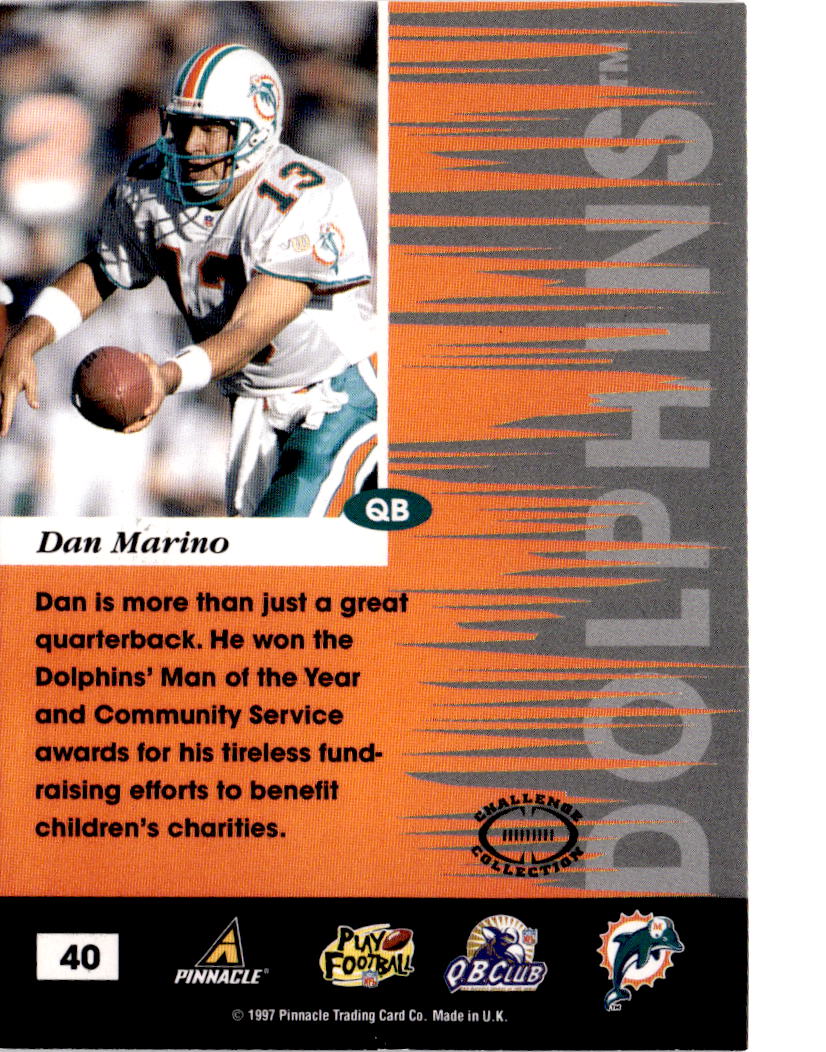 1997 Pinnacle Inscriptions #40 Dan Marino