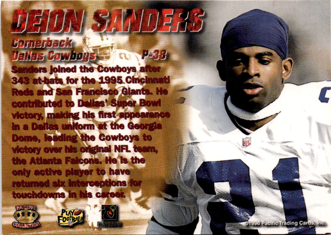 1996 Pacific Dynagon #P-38 Deion Sanders