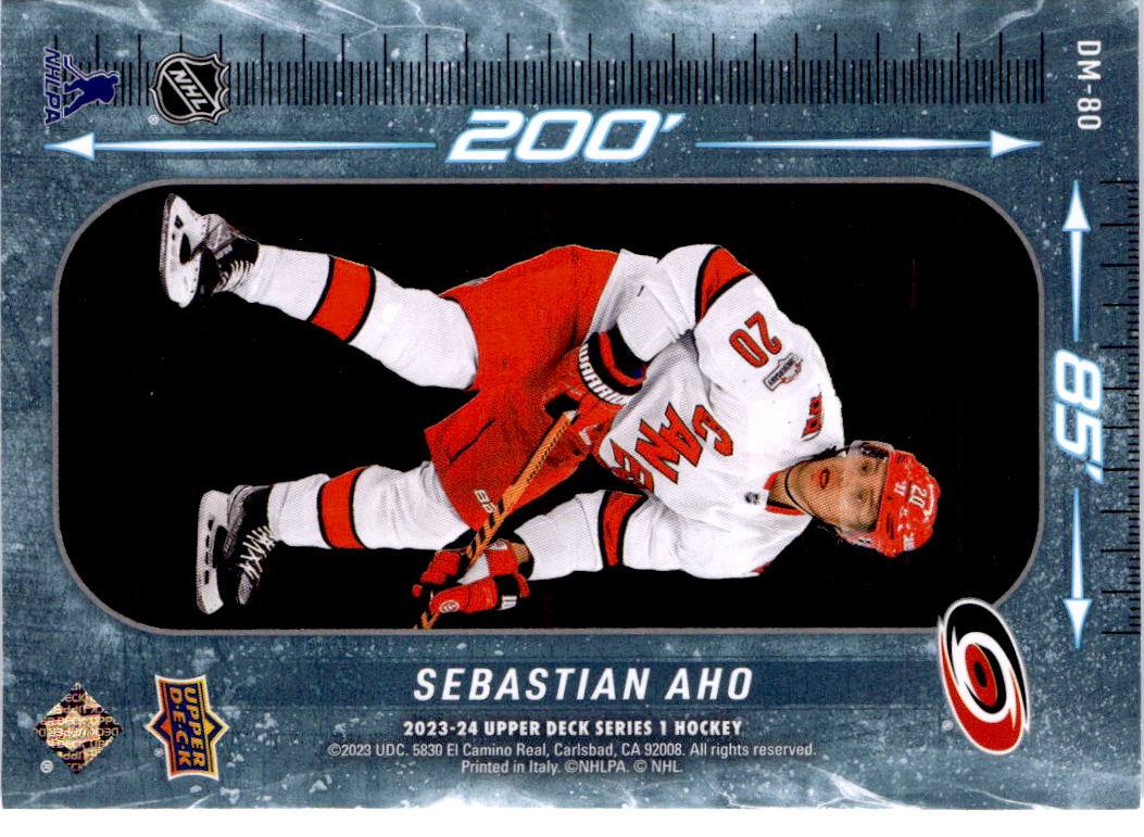 2023-24 Upper Deck #DM-80 Sebastian Aho 200' x 85' Gold