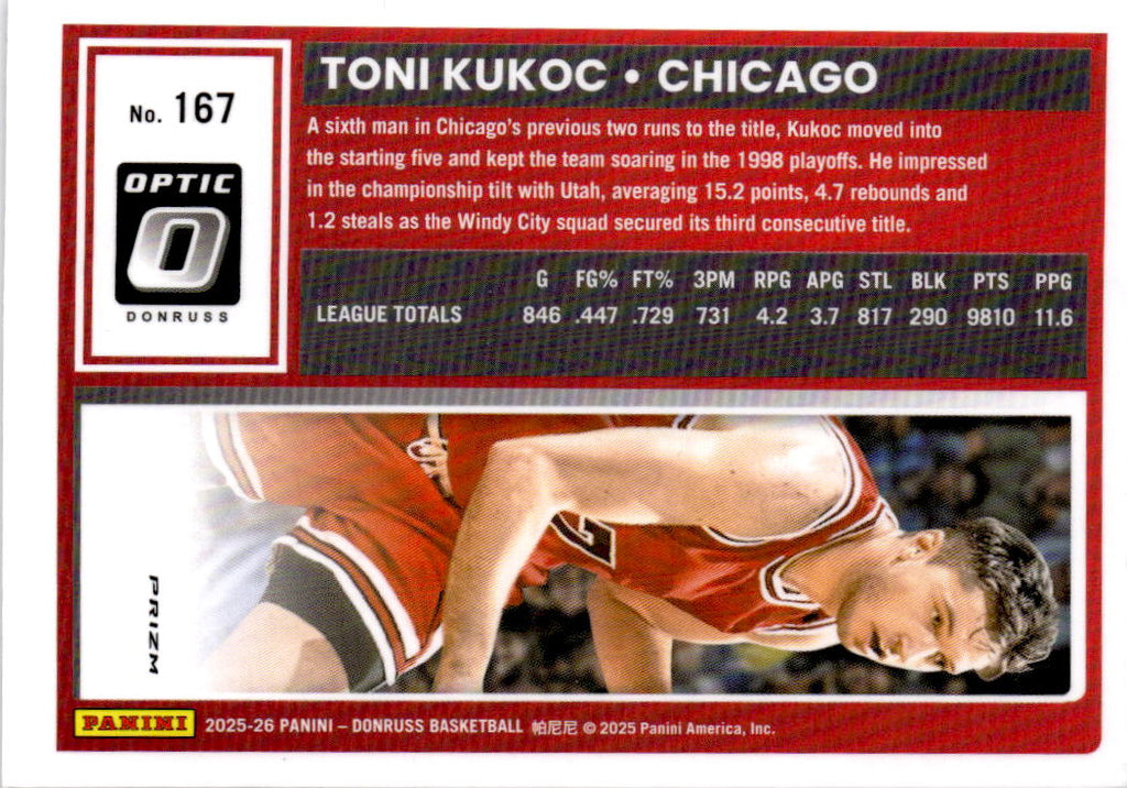 2025-26 Donruss #167 Toni Kukoc Holo