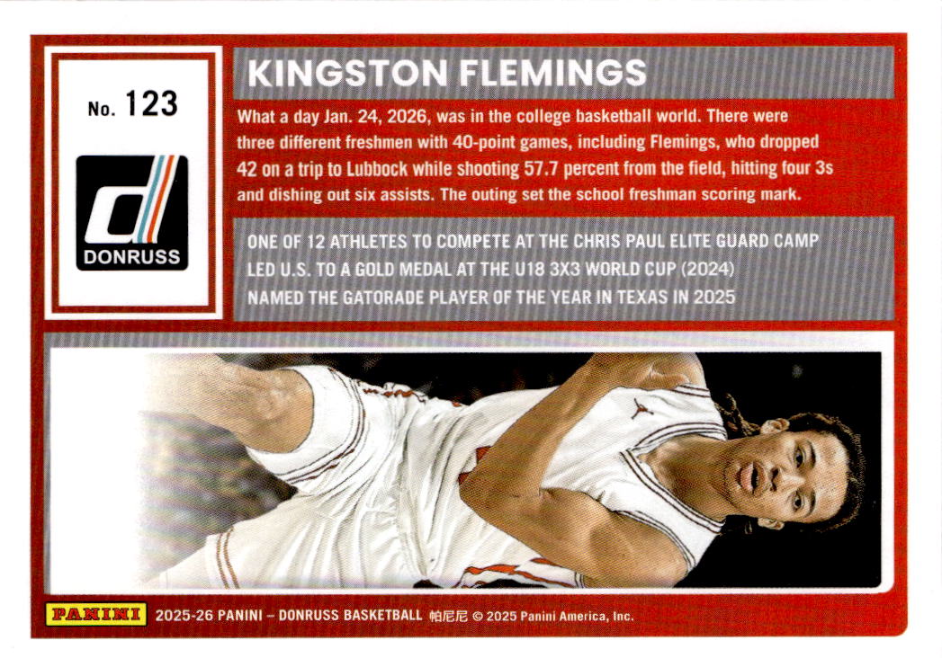 2025-26 Donruss #123 Kingston Flemings Holo