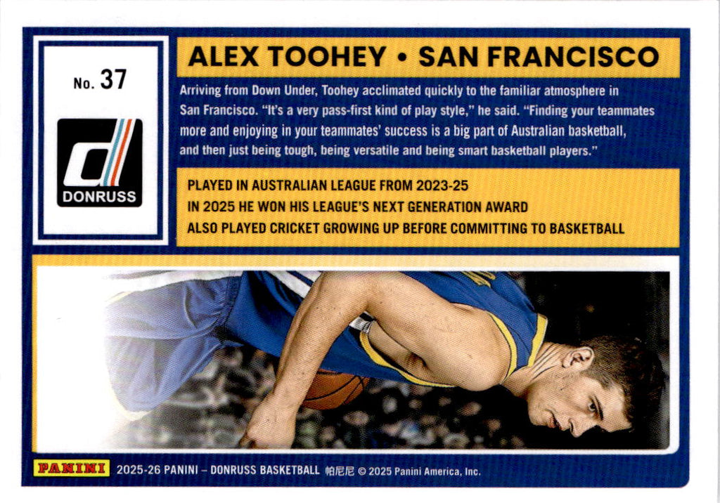 2025-26 Donruss #37 Alex Toohey Holo