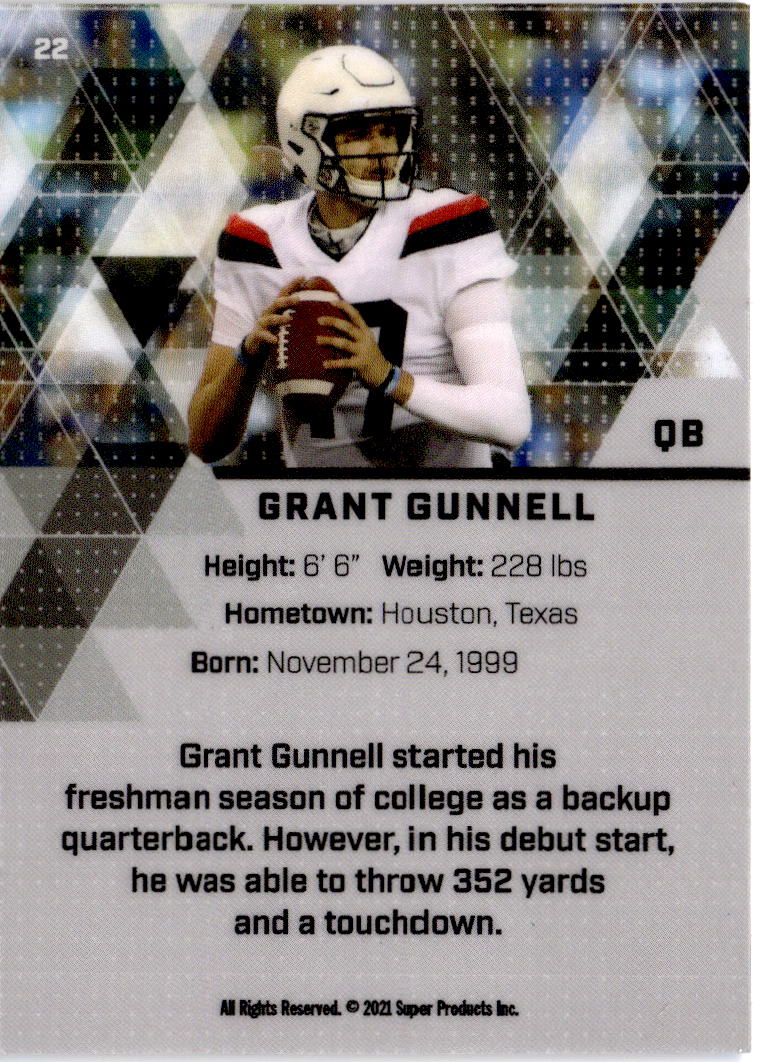 2021 Super Glow Sports #22 Grant Gunnell