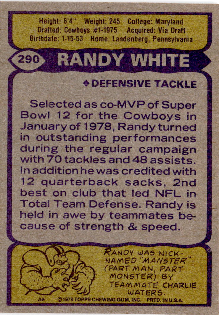 1979 Topps #290 Randy White