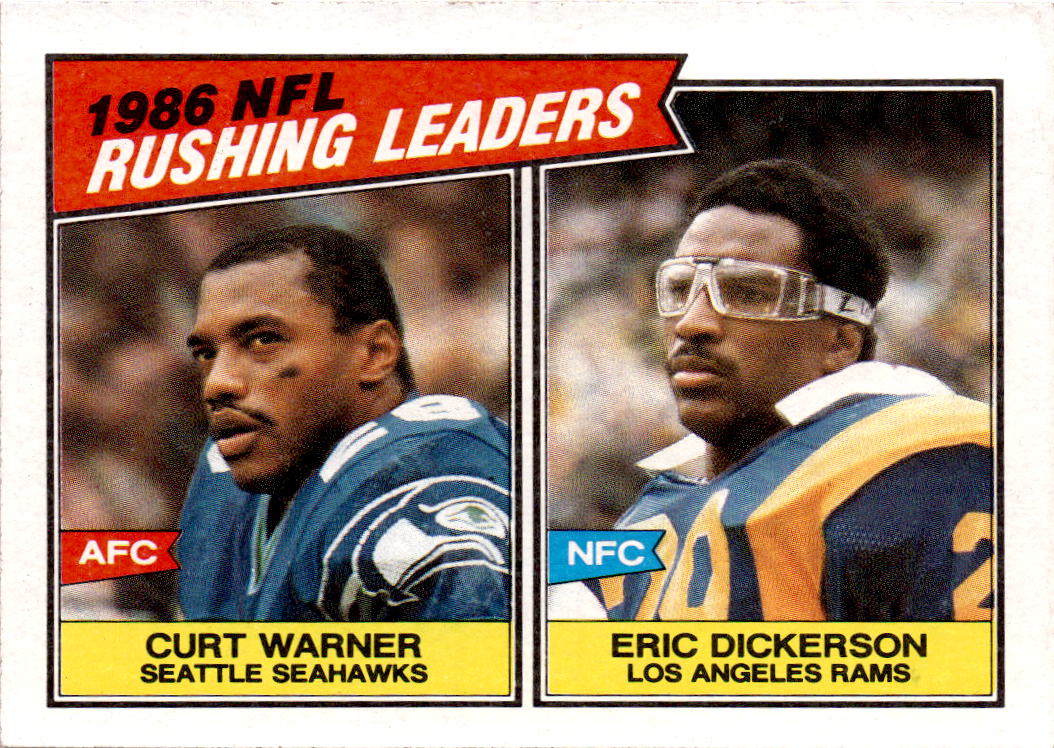 1987 Topps #229 Curt Warner / Eric Dickerson
