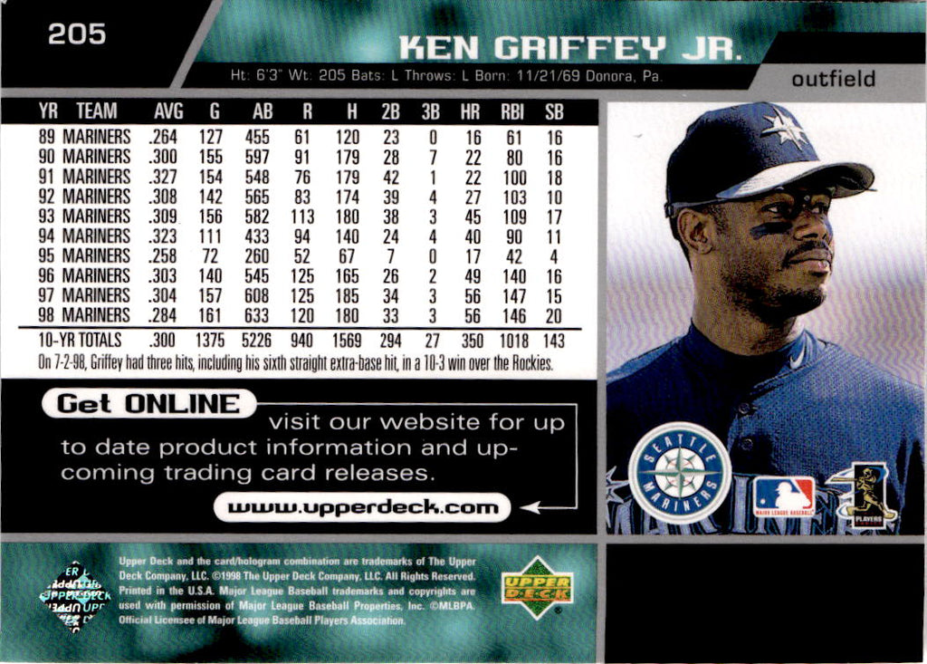 1999 Upper Deck #205 Ken Griffey Jr.