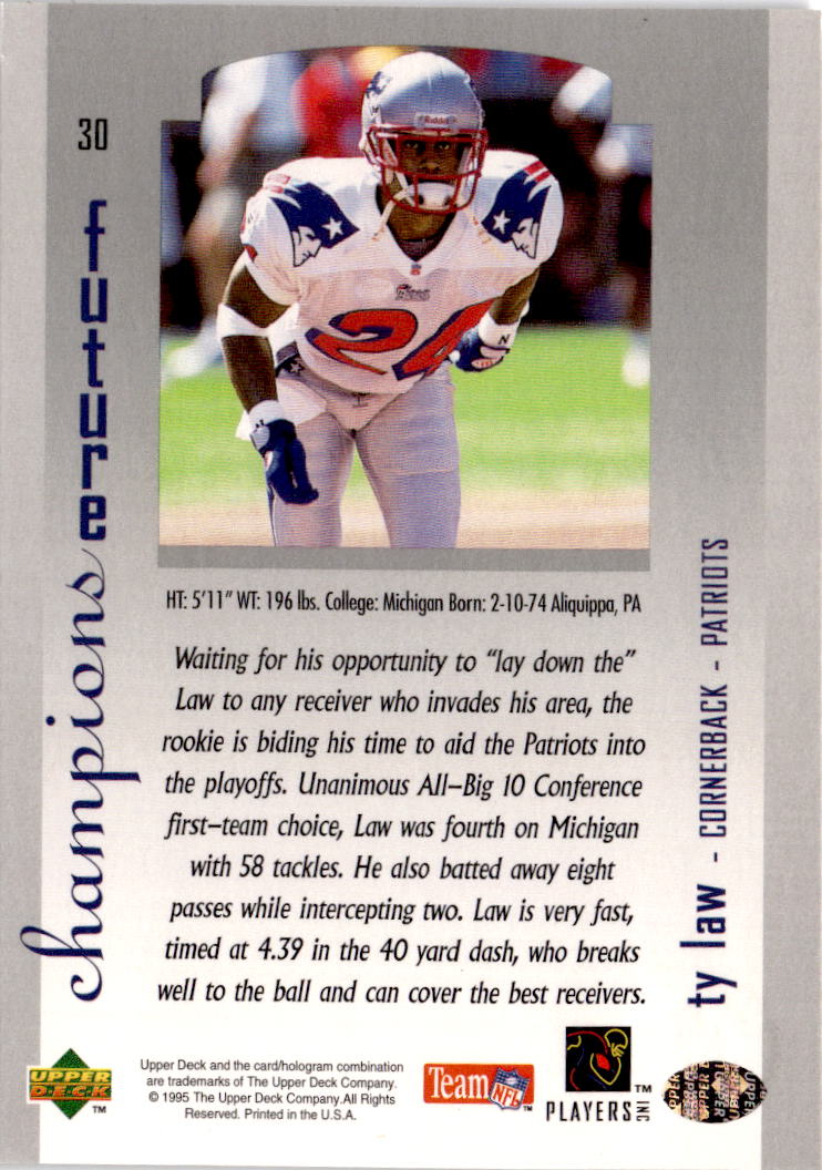 1995 SP Championship #30 Ty Law