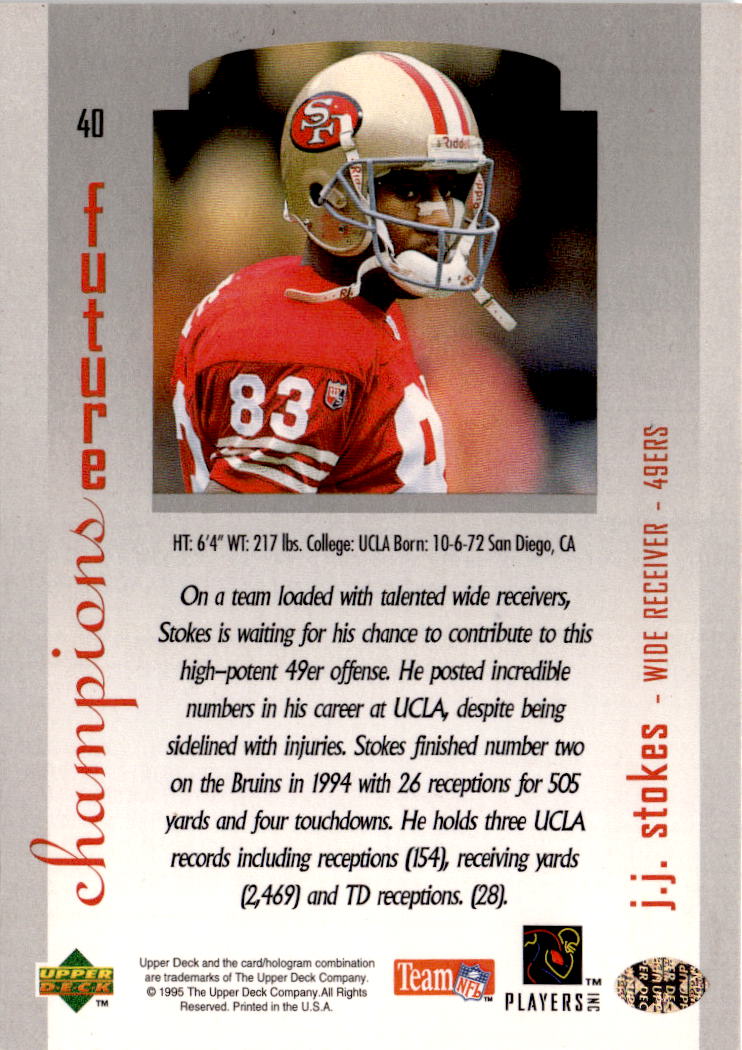 1995 SP Championship #40 J.J. Stokes