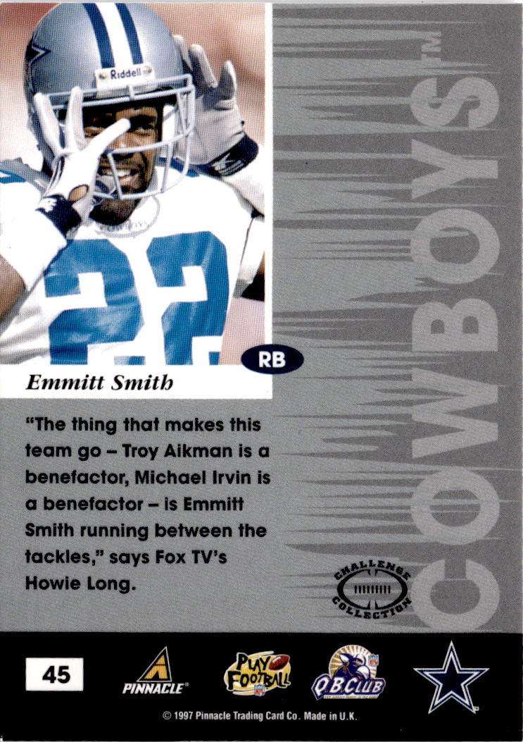 1997 Pinnacle Inscriptions #45 Emmitt Smith