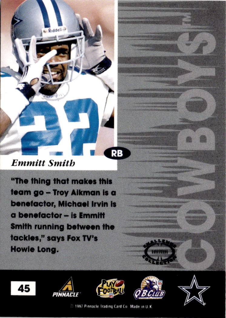 1997 Pinnacle Inscriptions #45 Emmitt Smith