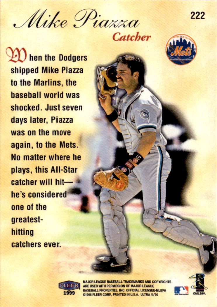 1999 Ultra #222 Mike Piazza