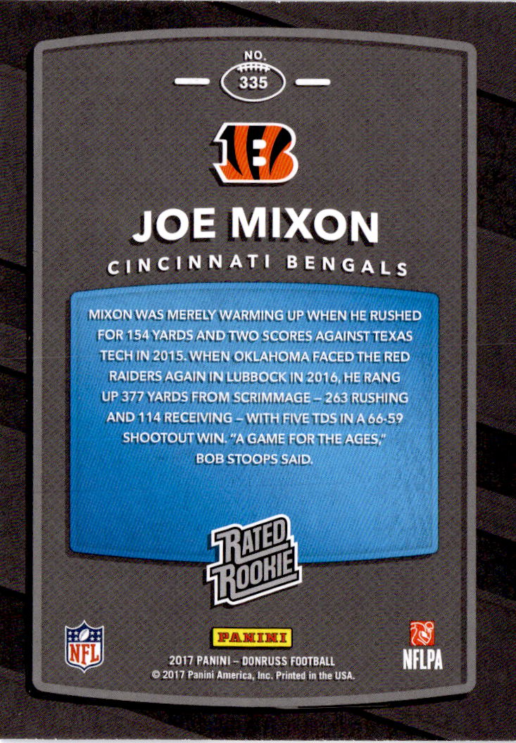 2017 Donruss #335 Joe Mixon