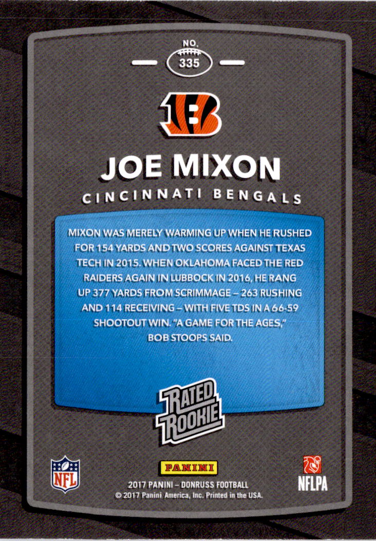 2017 Donruss #335 Joe Mixon