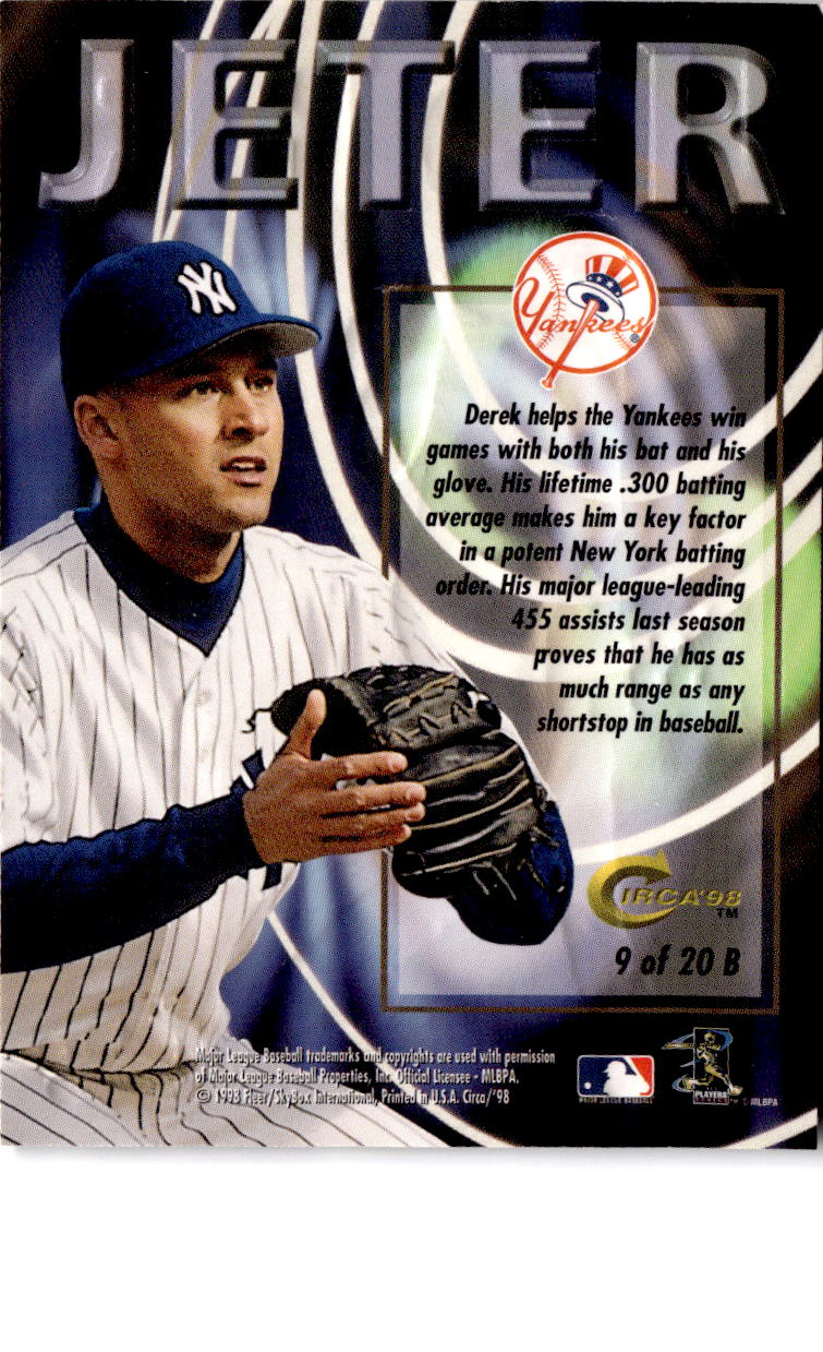 1998 Circa Thunder #9B Derek Jeter Boss