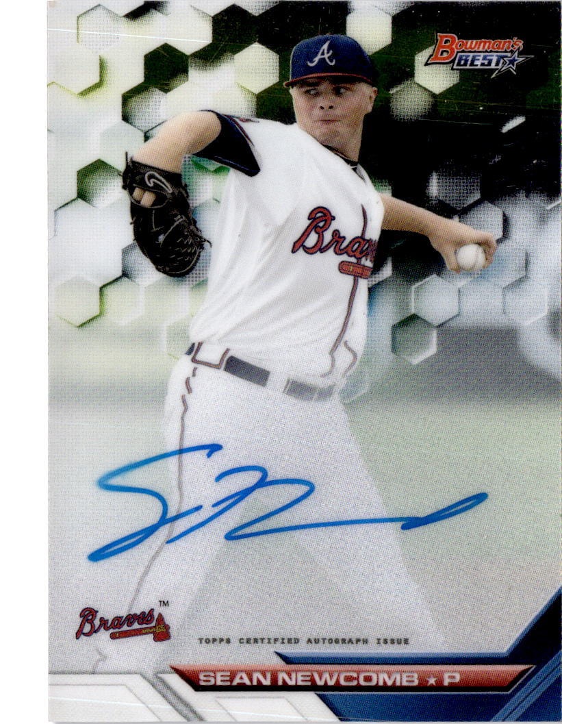 2016 Bowman's Best #B16-SN Sean Newcomb Best of 2016 Autographs