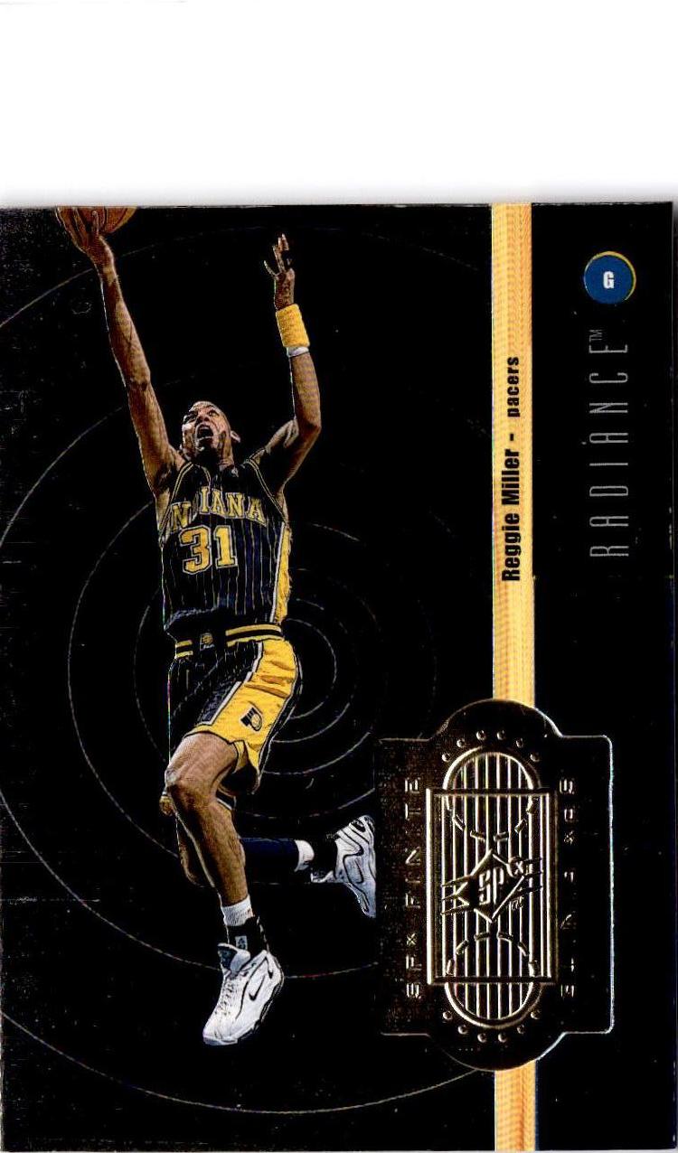 1998-99 SPx Finite #54 Reggie Miller Radiance #/5000