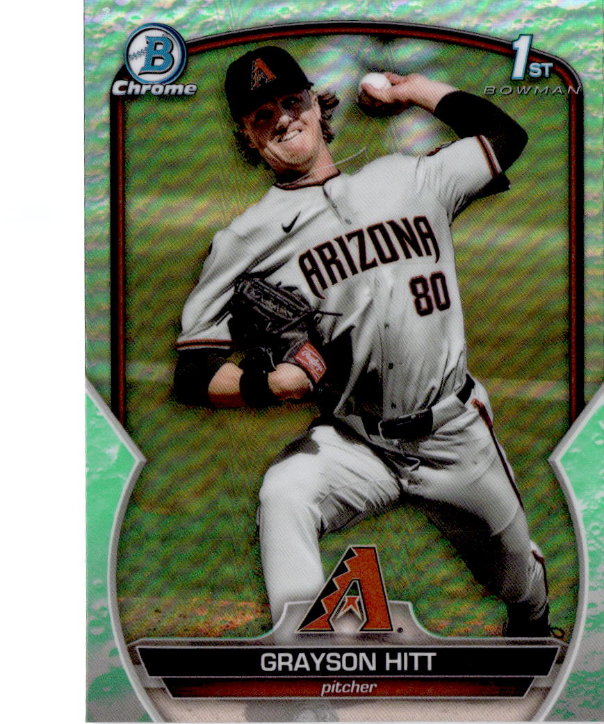 2023 Bowman Draft #BDC-57 Grayson Hitt Chrome Lunar Glow Refractor