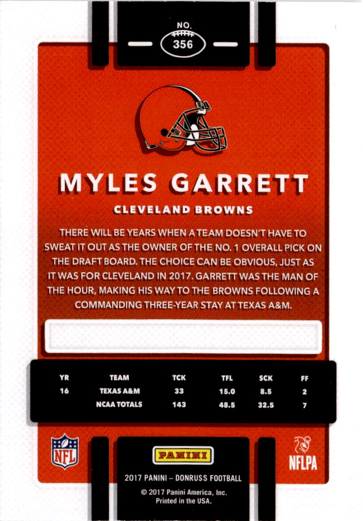 2017 Donruss #356 Myles Garrett