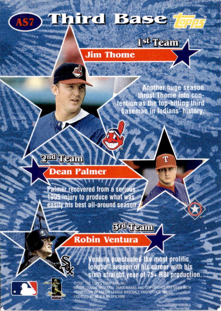 1997 Topps Chrome #AS7 Jim Thome All-Stars