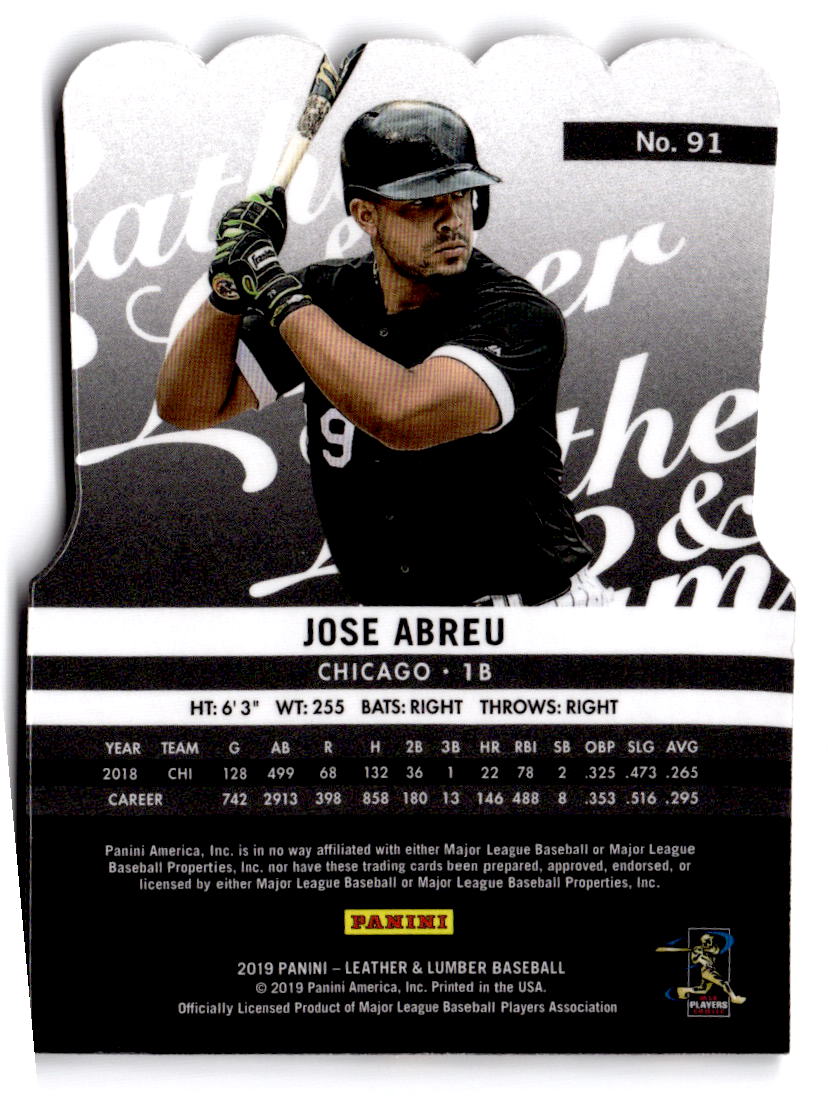 2019 Panini Leather & Lumber #91 Jose Abreu