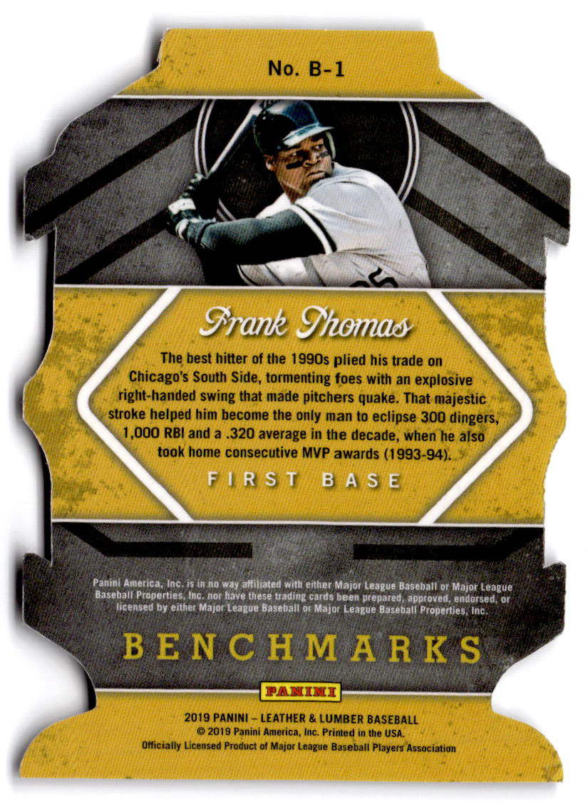 2019 Panini Leather & Lumber #B-1 Frank Thomas Benchmarks