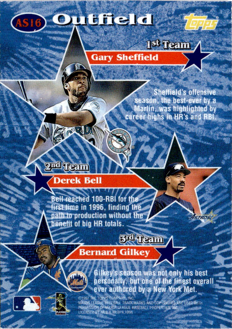 1997 Topps #AS16 Gary Sheffield All-Stars