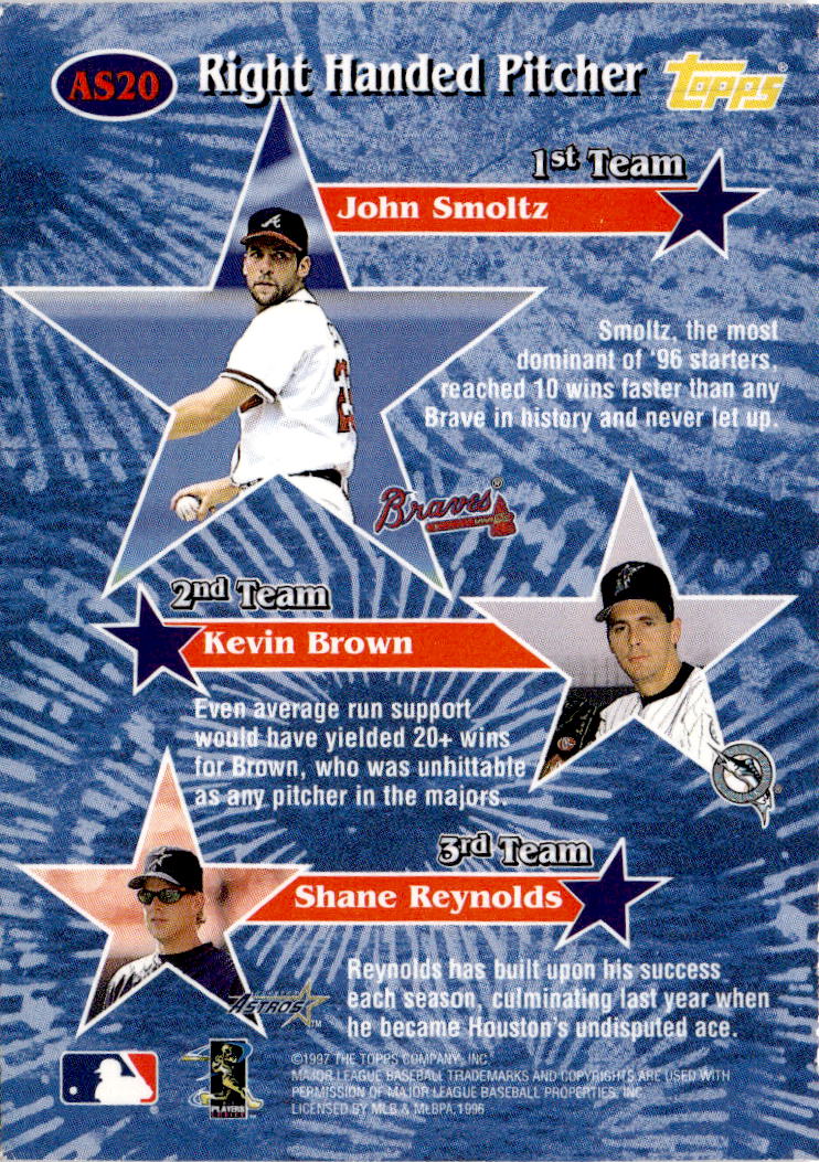 1997 Topps #AS20 John Smoltz All-Stars