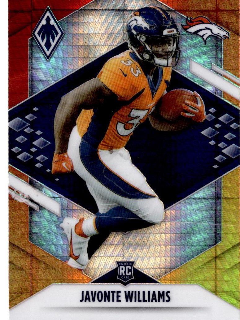 2021 Panini Phoenix #115 Javonte Williams Fire Burst